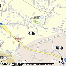 青森県八戸市新井田石仏周辺の地図