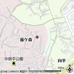 青森県八戸市中居林藤ケ森2-12周辺の地図