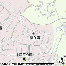 青森県八戸市中居林藤ケ森周辺の地図