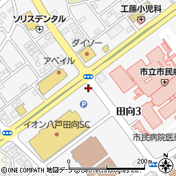 青森県八戸市田向周辺の地図