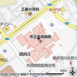 八戸市立　第一中学校市民病院内学級周辺の地図