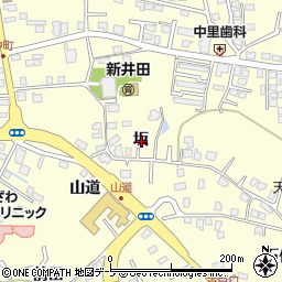 青森県八戸市新井田坂周辺の地図