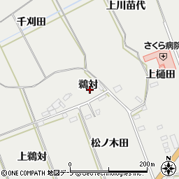青森県八戸市八幡鵜対周辺の地図