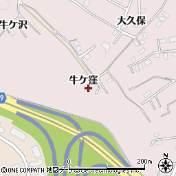 青森県八戸市根城牛ケ窪周辺の地図