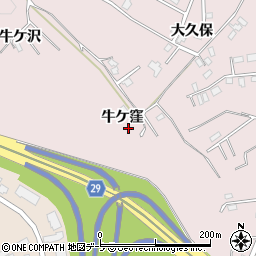 青森県八戸市根城（牛ケ窪）周辺の地図