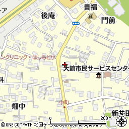 青森県八戸市新井田中町周辺の地図