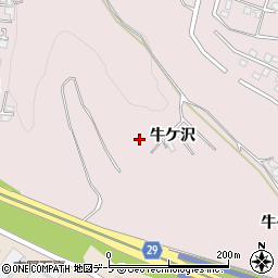 青森県八戸市根城牛ケ沢周辺の地図
