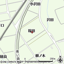 青森県八戸市櫛引稼田周辺の地図