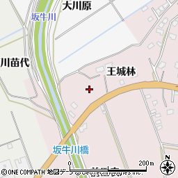 青森県八戸市田面木王城林周辺の地図