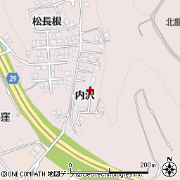 青森県八戸市根城（内沢）周辺の地図