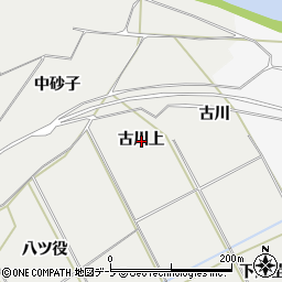 青森県八戸市八幡古川上周辺の地図