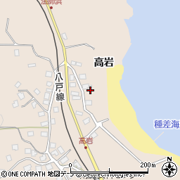 青森県八戸市鮫町高岩周辺の地図