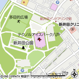 財団法人八戸市体育振興公社　新井田インドアリンク周辺の地図