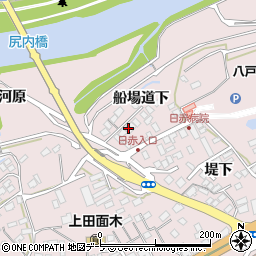 青森県八戸市田面木船場道下7-9周辺の地図