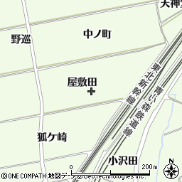 青森県八戸市櫛引屋敷田周辺の地図