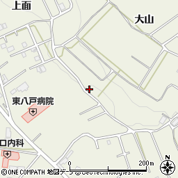 青森県八戸市大久保上面周辺の地図