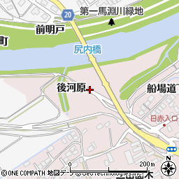 青森県八戸市田面木後河原周辺の地図