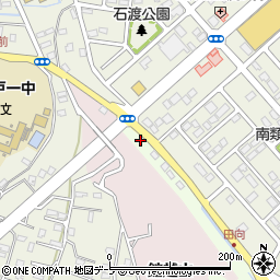 青森県八戸市田向館越下周辺の地図