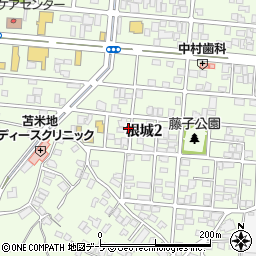 青森県八戸市根城2丁目周辺の地図