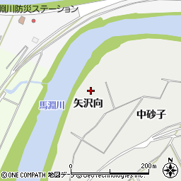 青森県八戸市八幡矢沢向周辺の地図