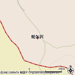青森県八戸市豊崎町蛇ケ沢周辺の地図