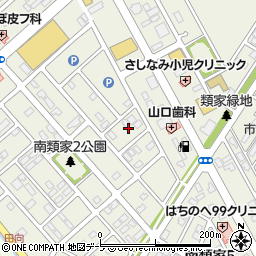青森県八戸市南類家周辺の地図