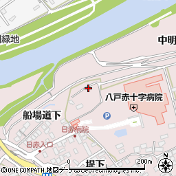 青森県八戸市田面木船場道下27周辺の地図
