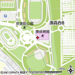 財団法人八戸市体育振興公社　東運動公園野球場周辺の地図