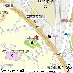 青森県八戸市新井田小久保頭周辺の地図