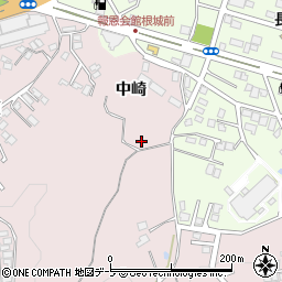 青森県八戸市根城中崎周辺の地図