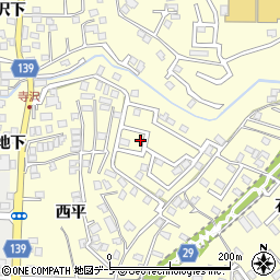 青森県八戸市新井田西平周辺の地図