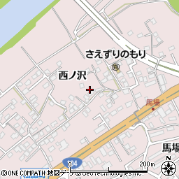 青森県八戸市根城西ノ沢周辺の地図