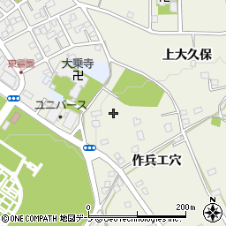 青森県八戸市大久保作兵エ穴周辺の地図