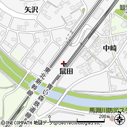 青森県八戸市尻内町鼠田周辺の地図