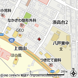 八戸湊高台郵便局周辺の地図