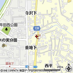 青森県八戸市新井田重地下53周辺の地図