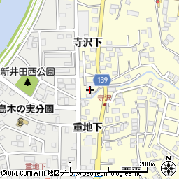 青森県八戸市新井田寺沢下1周辺の地図