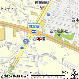 青森県八戸市新井田四本松周辺の地図