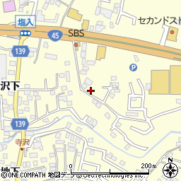 青森県八戸市新井田寺沢10-84周辺の地図