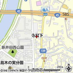 青森県八戸市新井田（寺沢下）周辺の地図