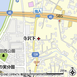 青森県八戸市新井田寺沢7周辺の地図