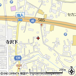 青森県八戸市新井田寺沢27-3周辺の地図