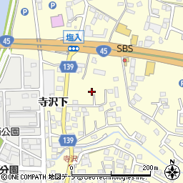 青森県八戸市新井田寺沢32周辺の地図