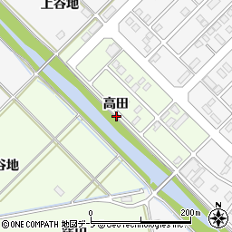 青森県八戸市櫛引高田周辺の地図