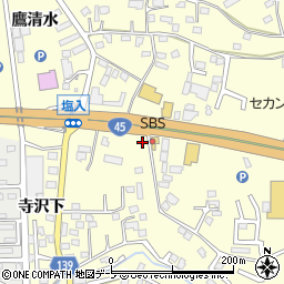 青森県八戸市新井田寺沢30周辺の地図