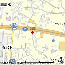 ＳＢＳ八戸周辺の地図