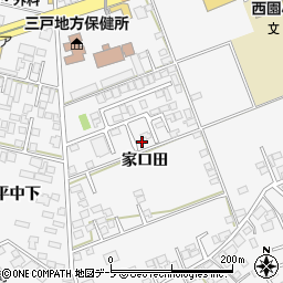 青森県八戸市尻内町家口田周辺の地図