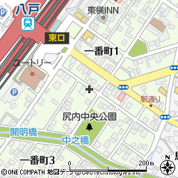 青森県八戸市一番町周辺の地図