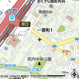 オリックスレンタカー八戸駅前店周辺の地図