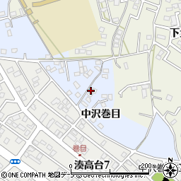 青森県八戸市湊町中沢巻目周辺の地図